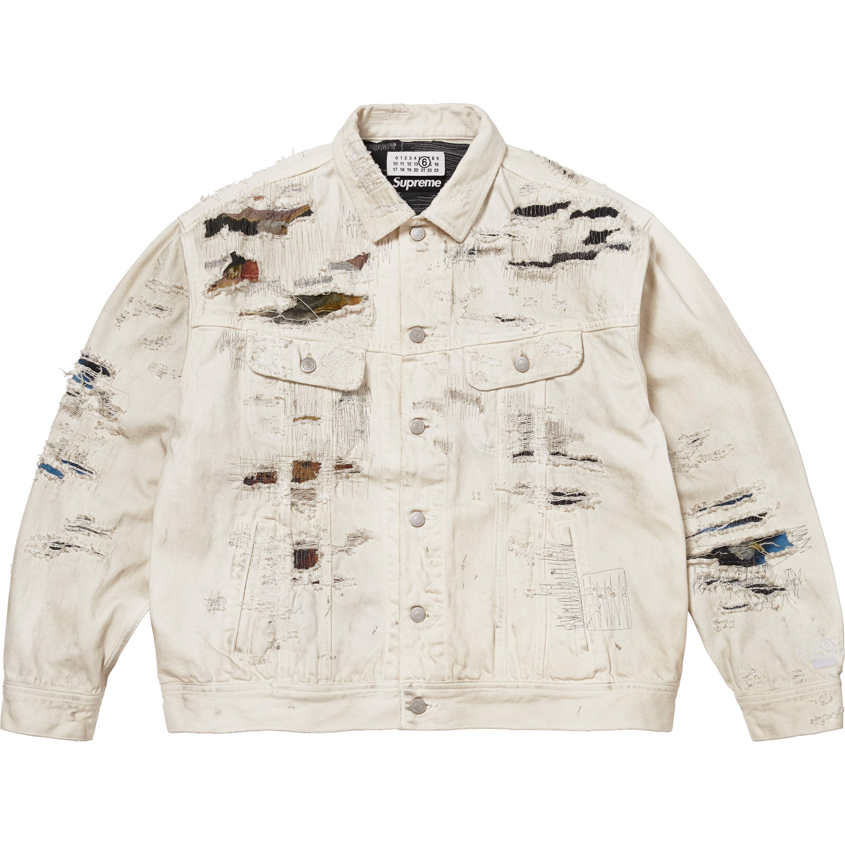 Supreme®/MM6 Maison Margiela Distressed Selvedge Denim Trucker Jacket view 12